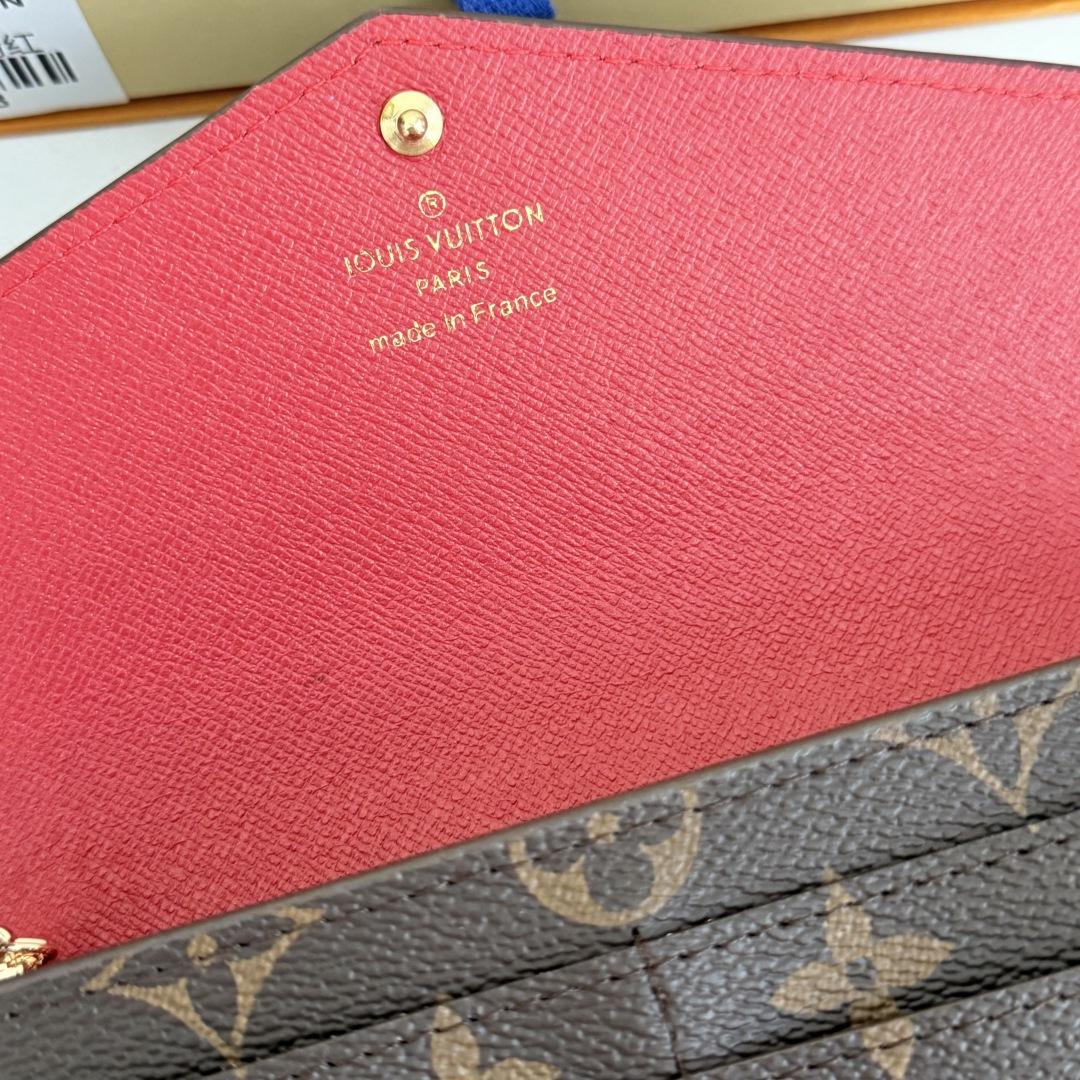 エレガントなモノグラム帆布の信封式財布