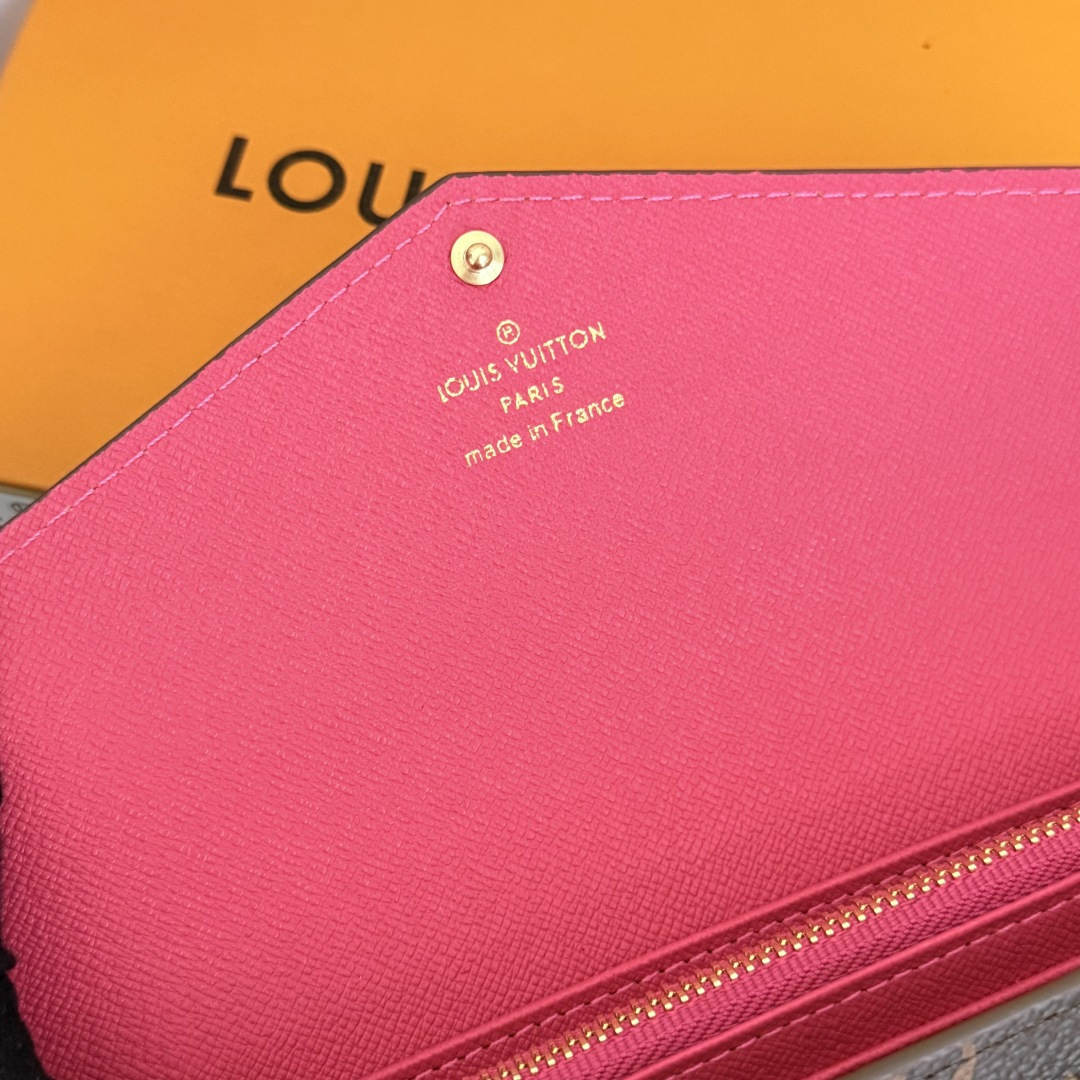 エレガントなモノグラム帆布の信封式財布