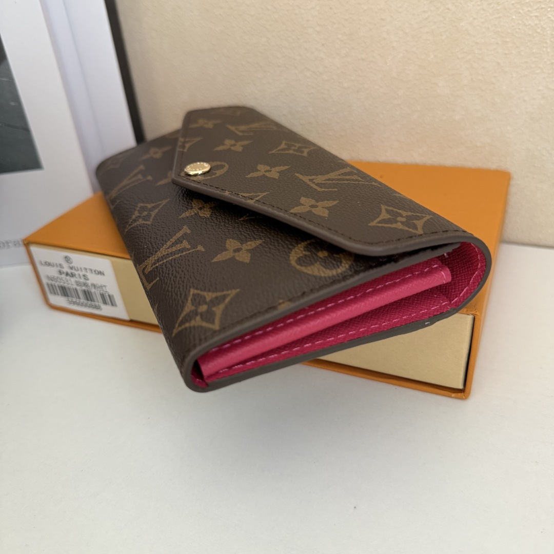 エレガントなモノグラム帆布の信封式財布