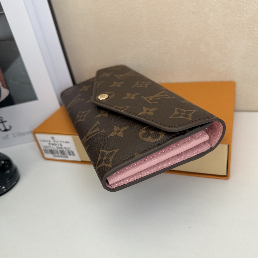 エレガントなモノグラム帆布信封式財布