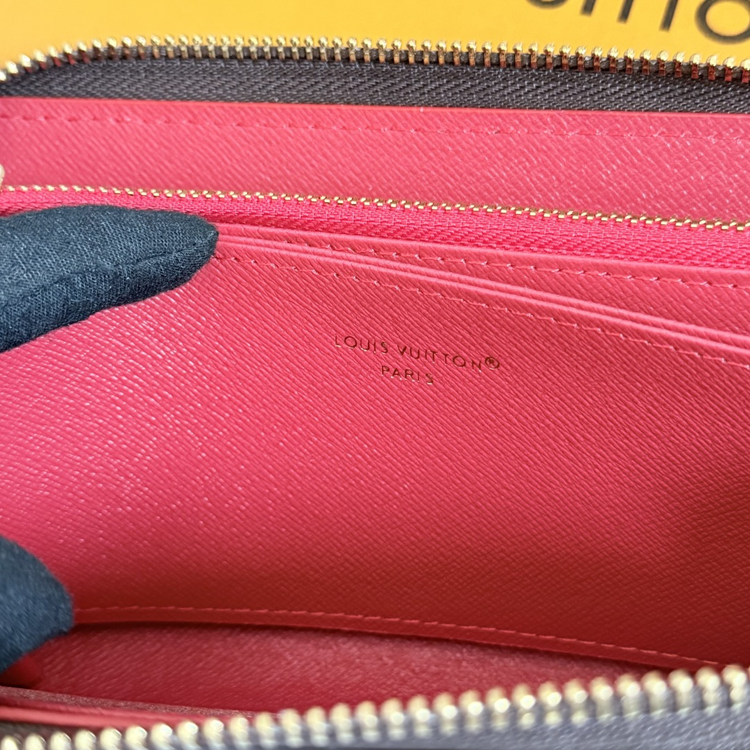 エレガントなラウンドジッパー財布 - 老花樱桃柄