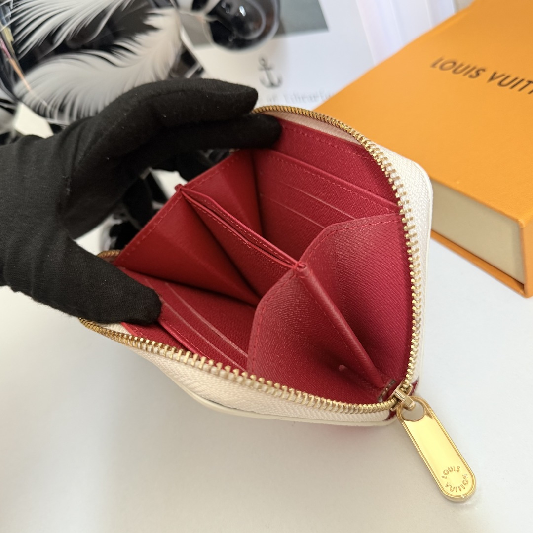 老花樱桃のコンパクトラウンドファスナー財布