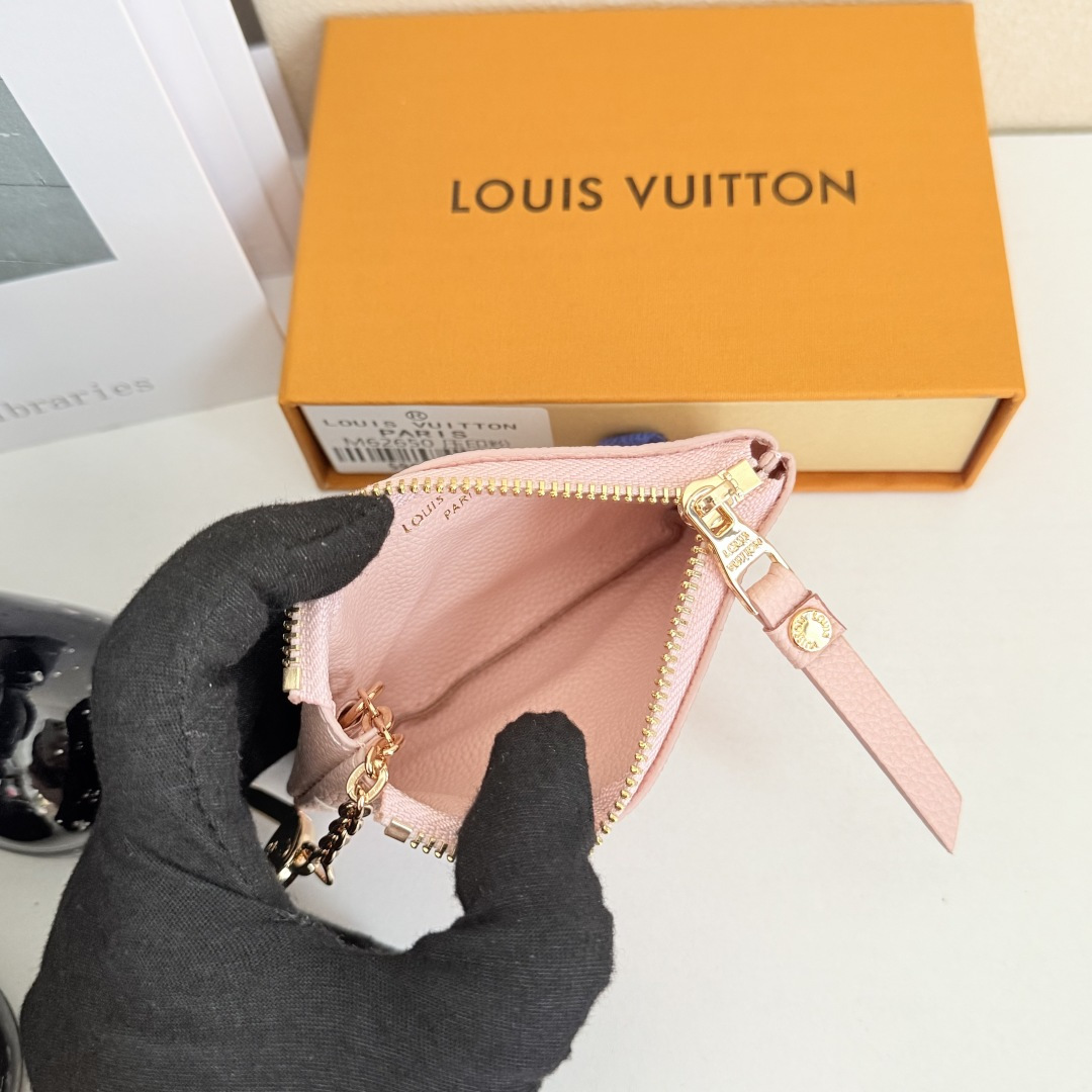 M62650 桜ピンク Damier 帆布小皮包