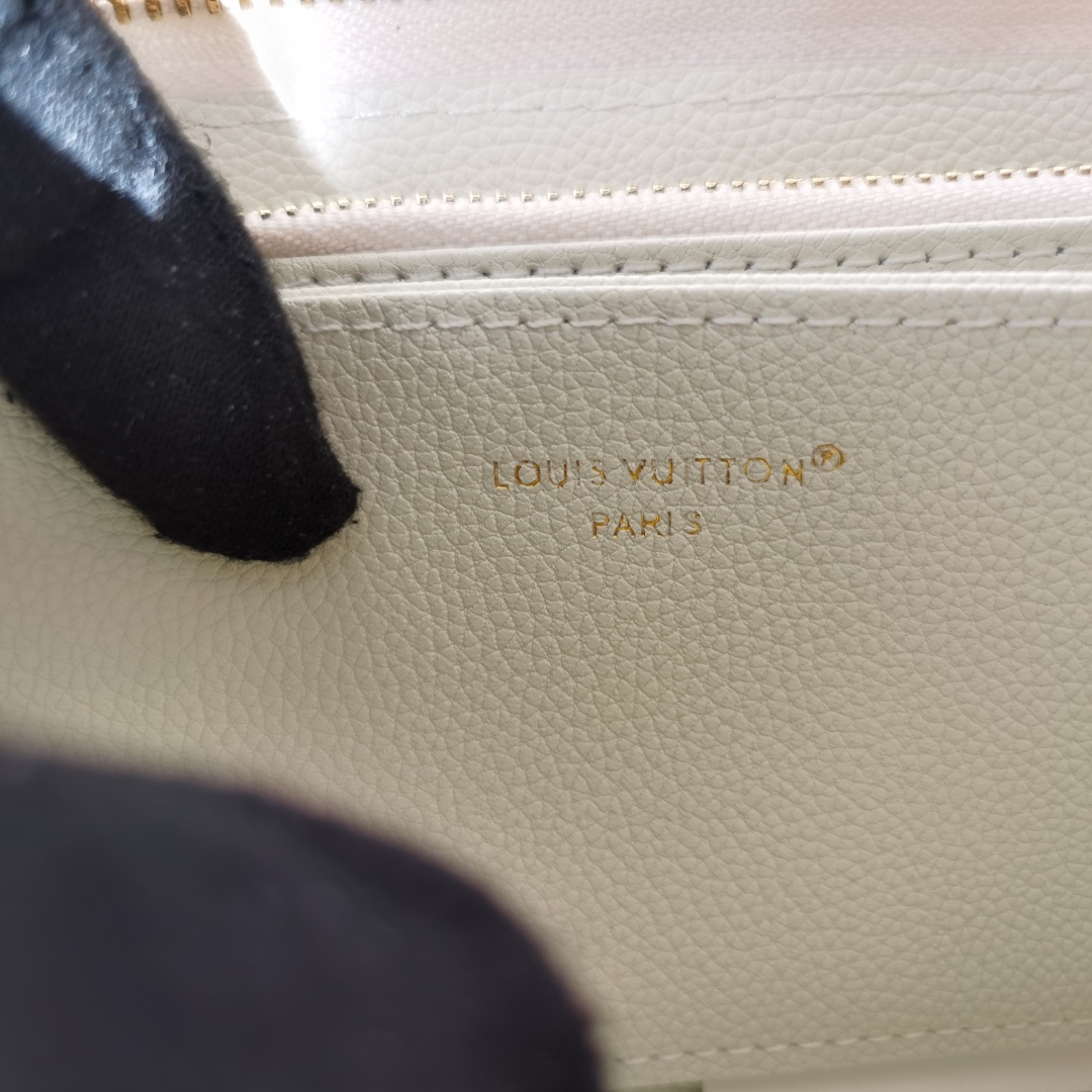 ルイ・ヴィトン M25594 モノグラム エンプラント 二色ラウンドファスナー財布