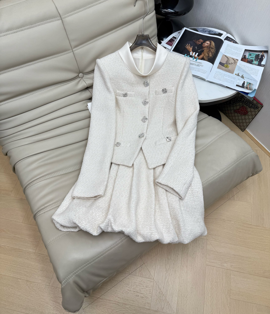NO:623188,New autumn and winter new style Tweed splicing fabric Exquisite customized diamond buckle decoration Chaebol daughter Chaebol daughter flower bud fake two-piece dress style upper body exquisite, foreign and high-end Monochrome SMLM,,skirts,alexander wang19860909新款秋冬新款 粗花呢拼接面料 精致定制钻扣装饰 财阀千金财阀千金花苞假两件连衣裙版型上身精致洋气又高级 单色SMLM,,skirts,alexander wang,Women's clothing