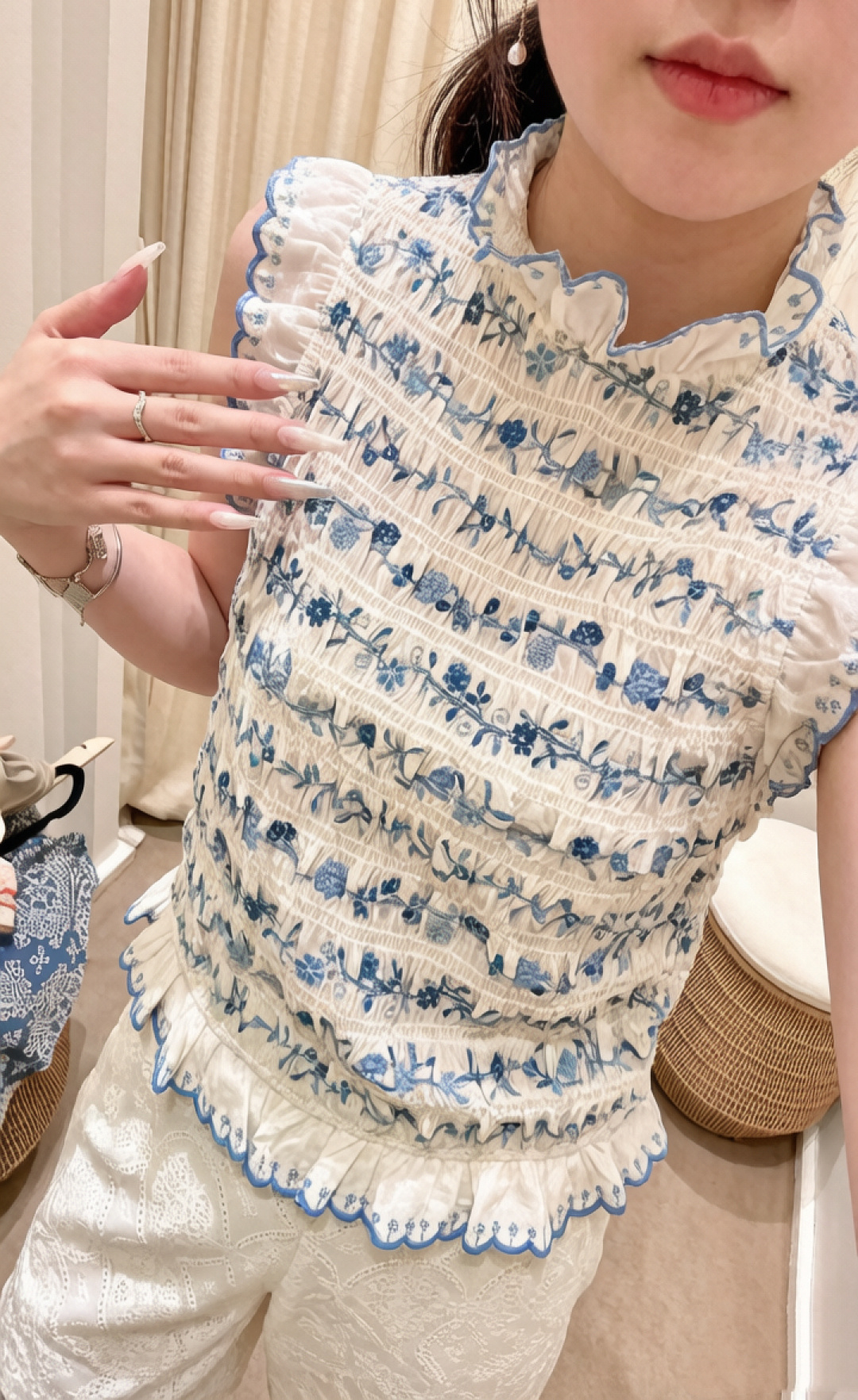 NO:898901,Top and jeans p, white hollow pants p,,jeans,19860909上衣牛仔裤p 白色镂空裤p,,jeans,,Women's clothing