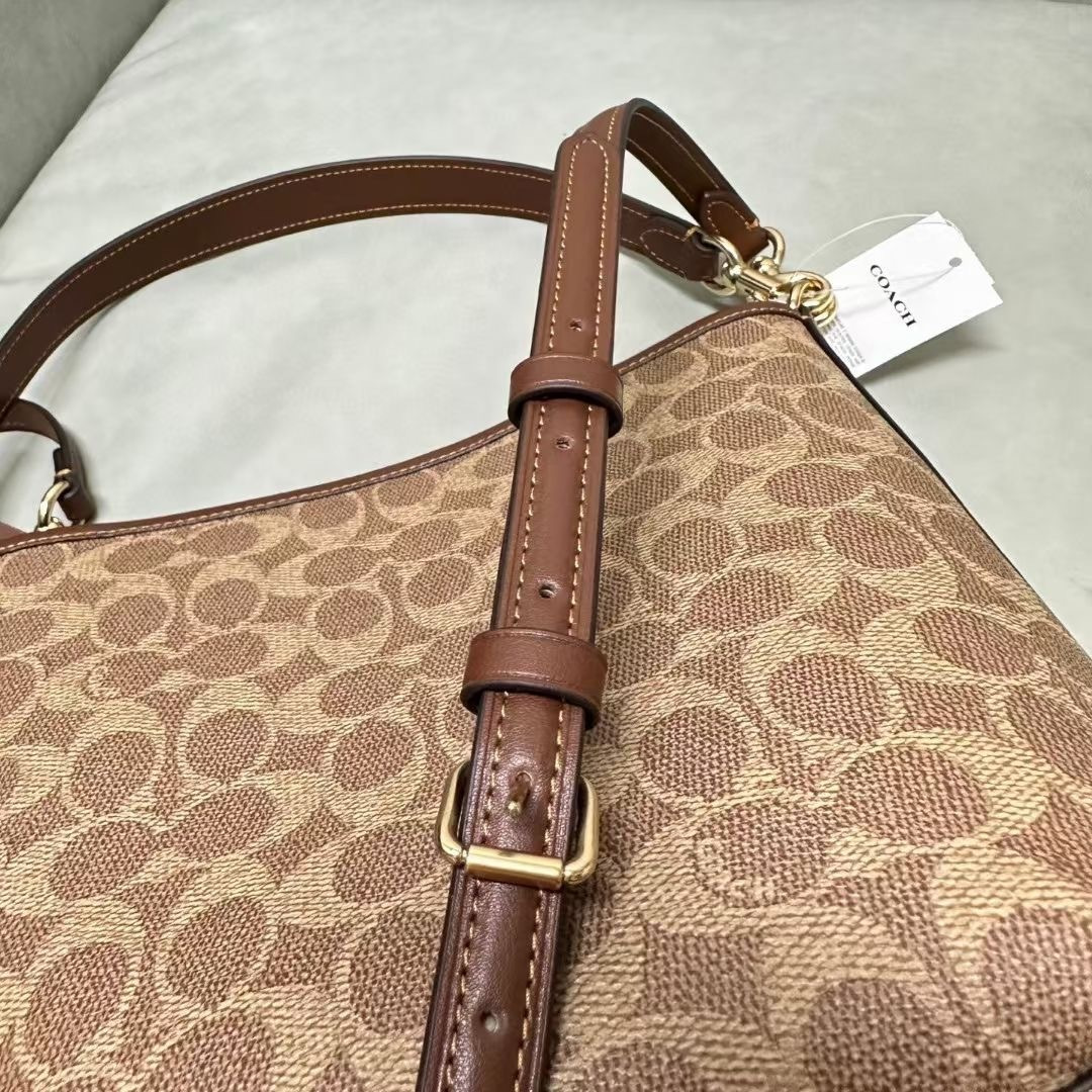 Coach ～纯原 Coach蔻驰CT800 最新款City bucket系列 老花水桶包 牛皮配PVC材质