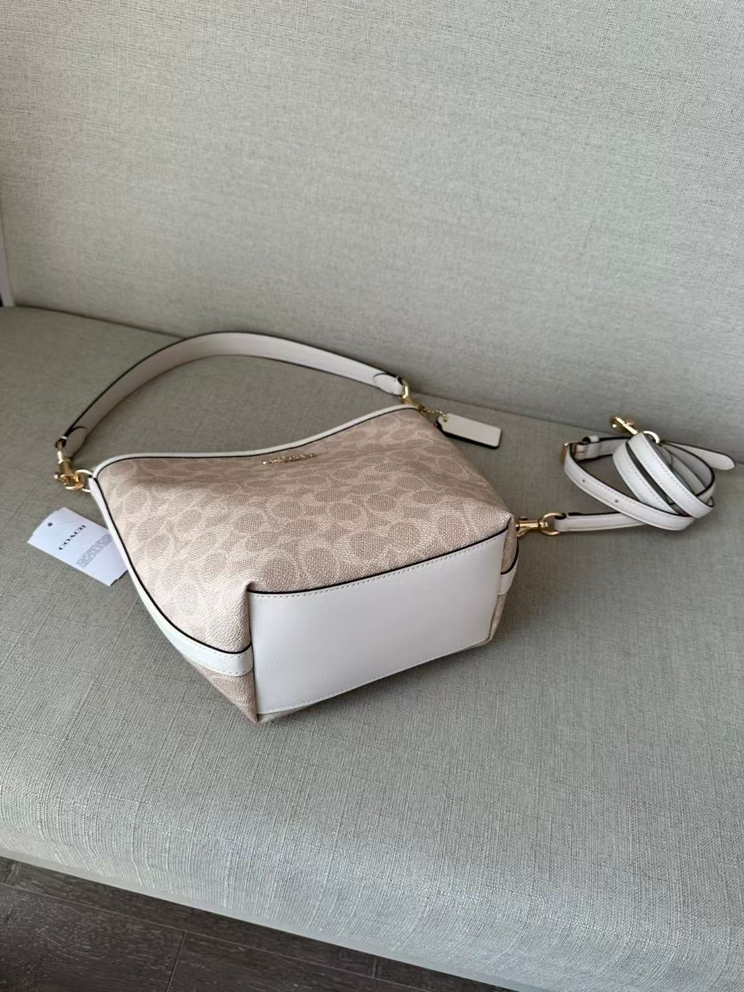 Coach ～纯原 Coach蔻驰CT800 最新款City bucket系列 老花水桶包 牛皮配PVC材质