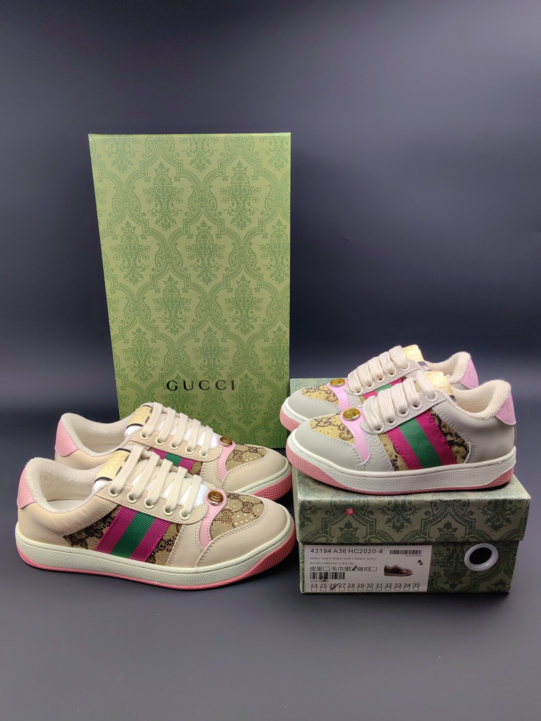 Gucci Distressed Screener Sneakers: Classic Retro Style for Adults and Kids 6 cmp a1754192458871 4405