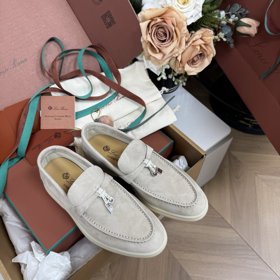 Loro Piana Summer Walk кастомная телячья замша, кожаная стелька, кожаная подкладка, туфли - премиальное качество