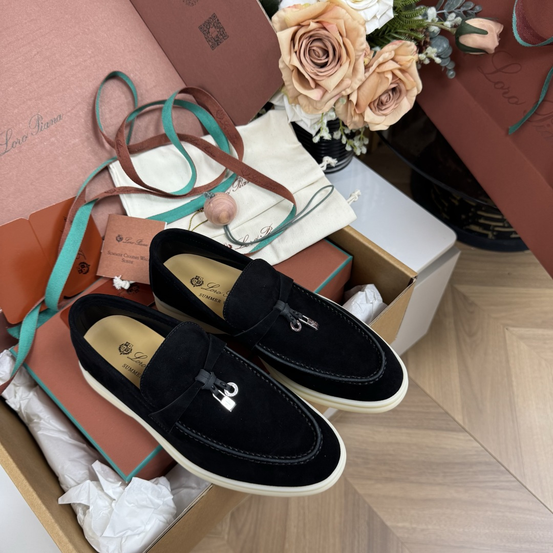 Loro Piana Summer Walk кастом из телячьей замши, кожаная стелька, кожаная подошва, туфли - премиальное качество