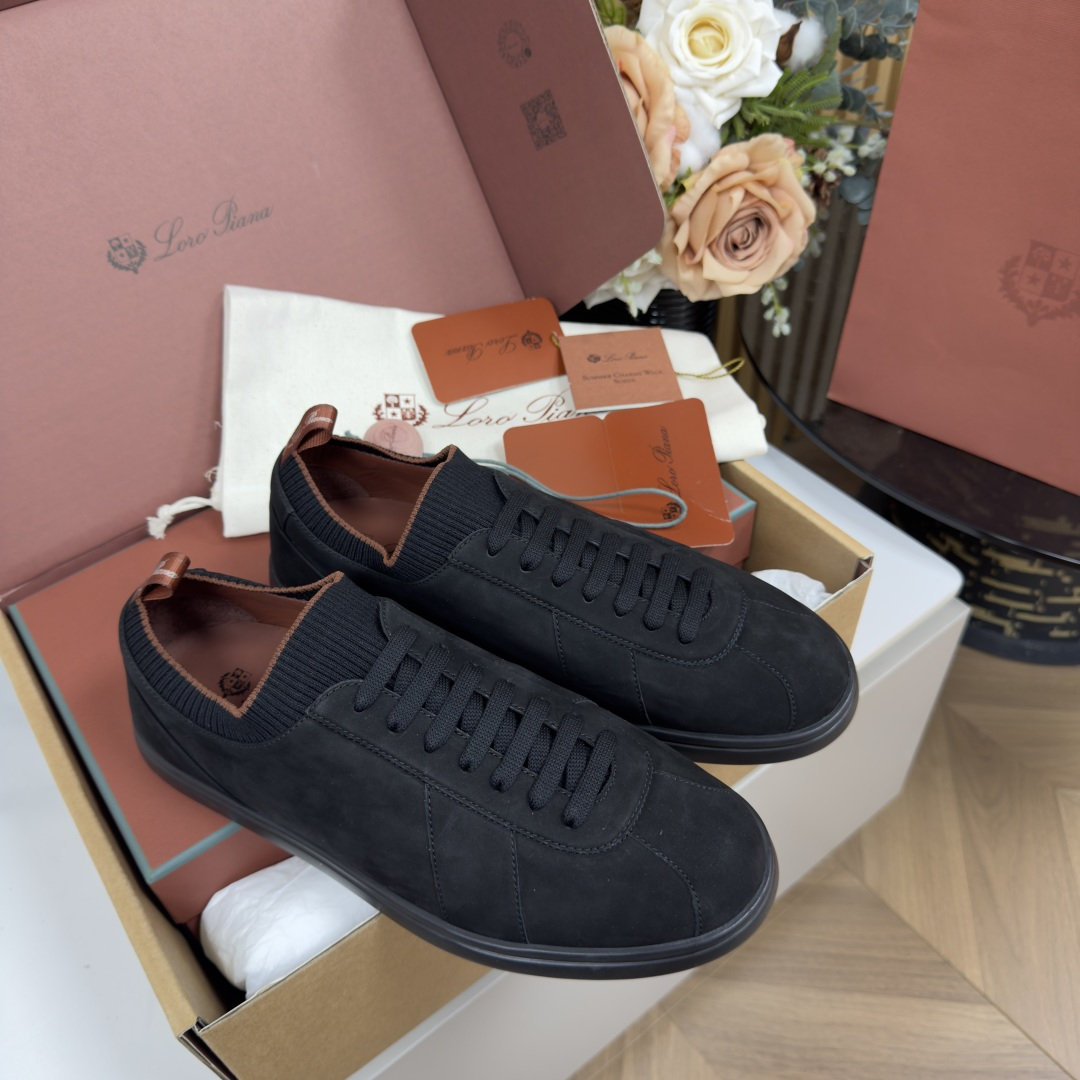 Loro Piana Soho 2.0 Walk Men's Suede Casual Sneakers