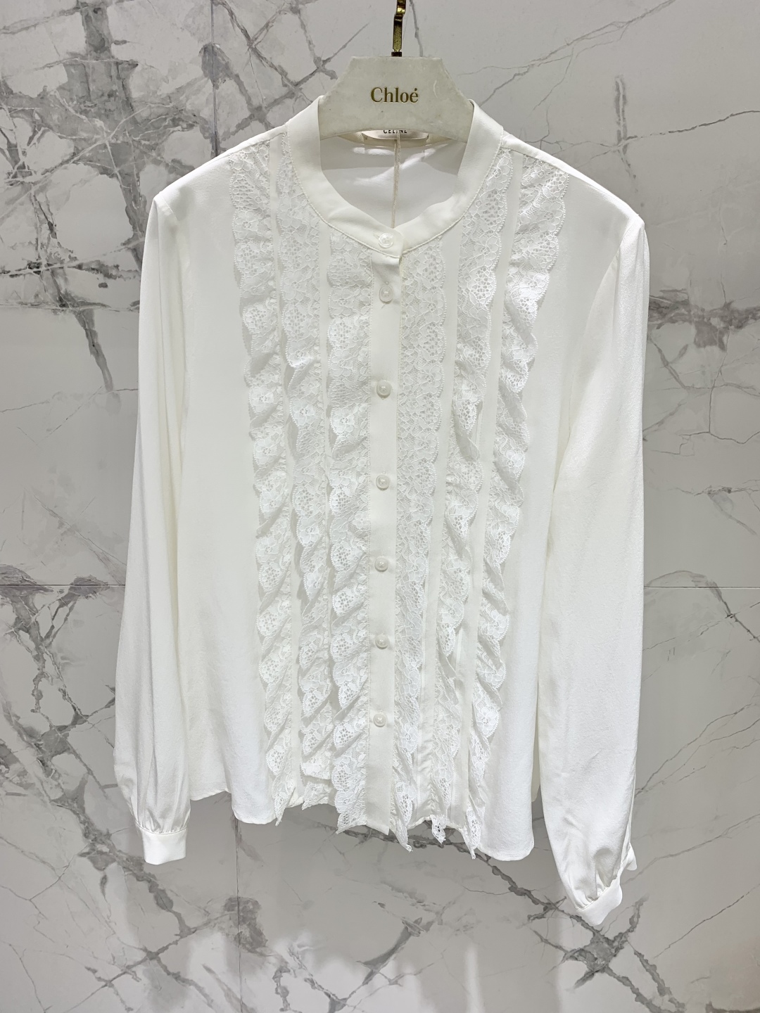 Elegant Lace Trim Silk Blouse - Vintage Style, Soft Fabric, Versatile Top 4 cmp i1745550158796 1356 0 2