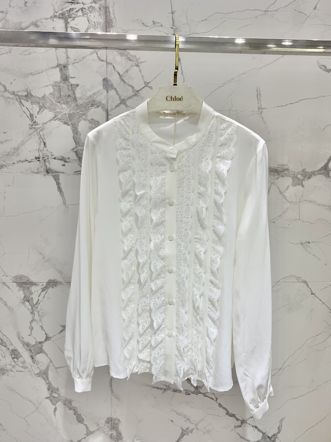 Elegant Lace Trim Silk Blouse - Vintage Style, Soft Fabric, Versatile Top 3 cmp i1745550172629 3233 0 1