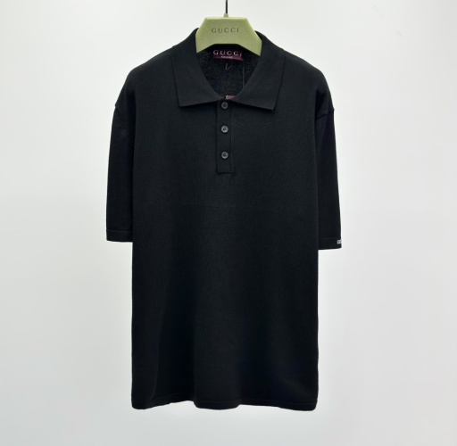 Gucci Silk Cotton Blend Knit Polo Shirt - Classic Style, Modern Comfort 1 Gucci Silk Cotton Blend Knit Polo Shirt - Classic Style, Modern Comfort