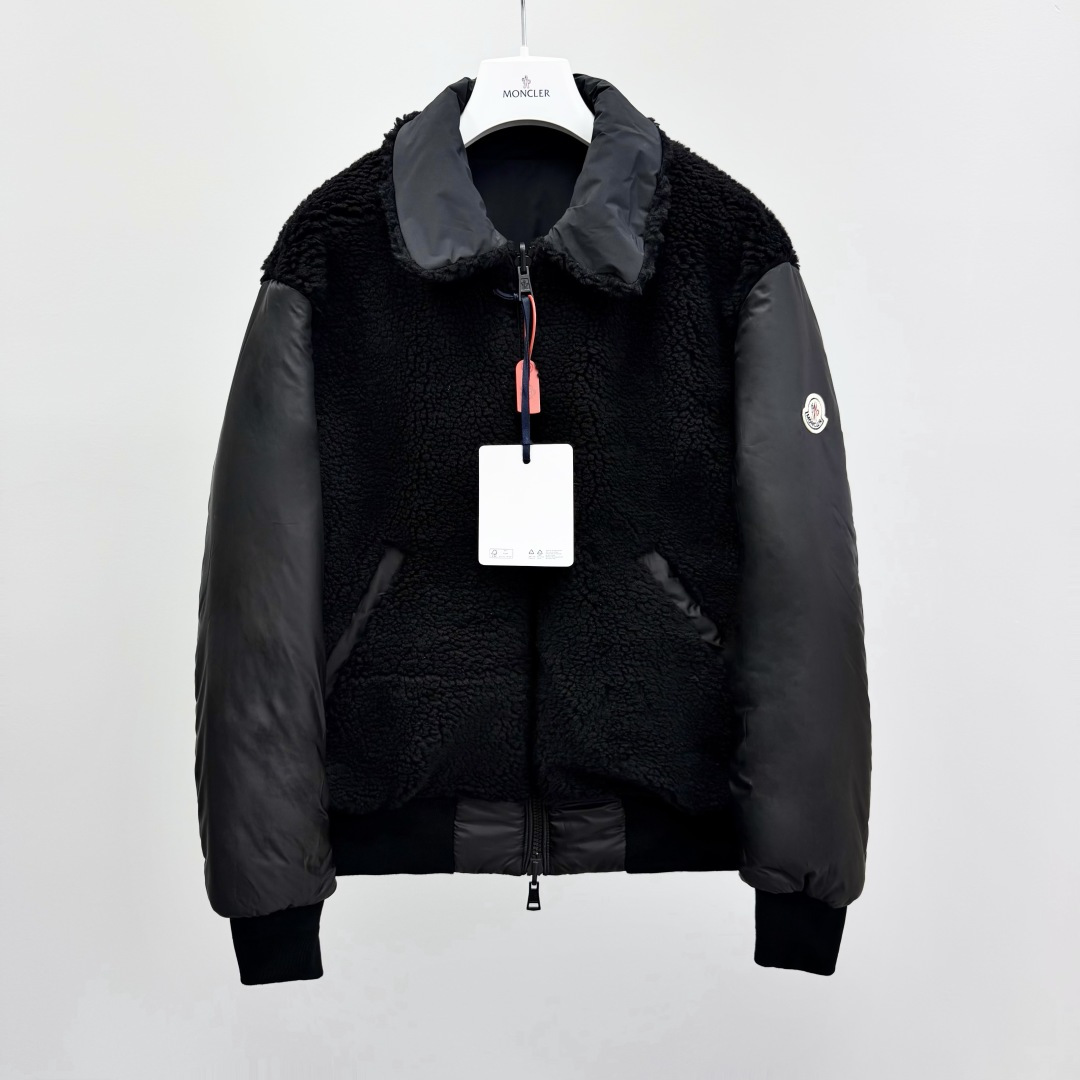 M0ncler 双面飞行员羽绒服定制柔绒哑光锦织料 以及泰迪绒 使用新国标90白鸭绒(欢迎检测) 冲绒量