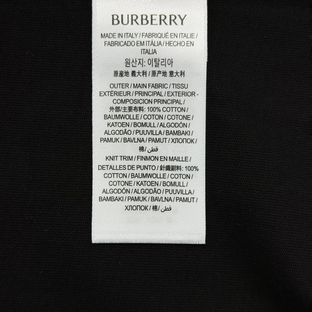 버버리 체크 코튼 남성 반팔 티셔츠 114357 이미지 9