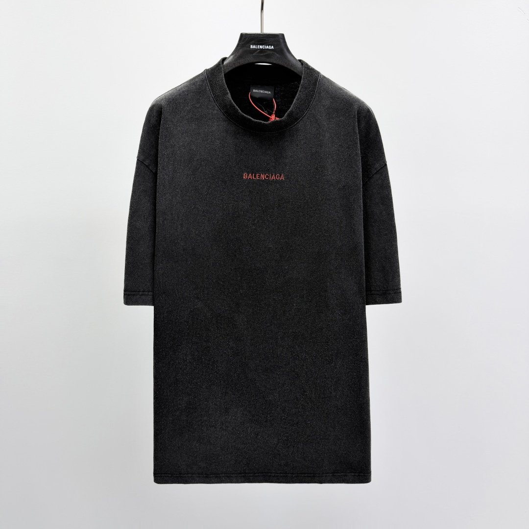발렌시아가 자수 코튼 라운드넥 니트 41319 Balenciaga T Shirt