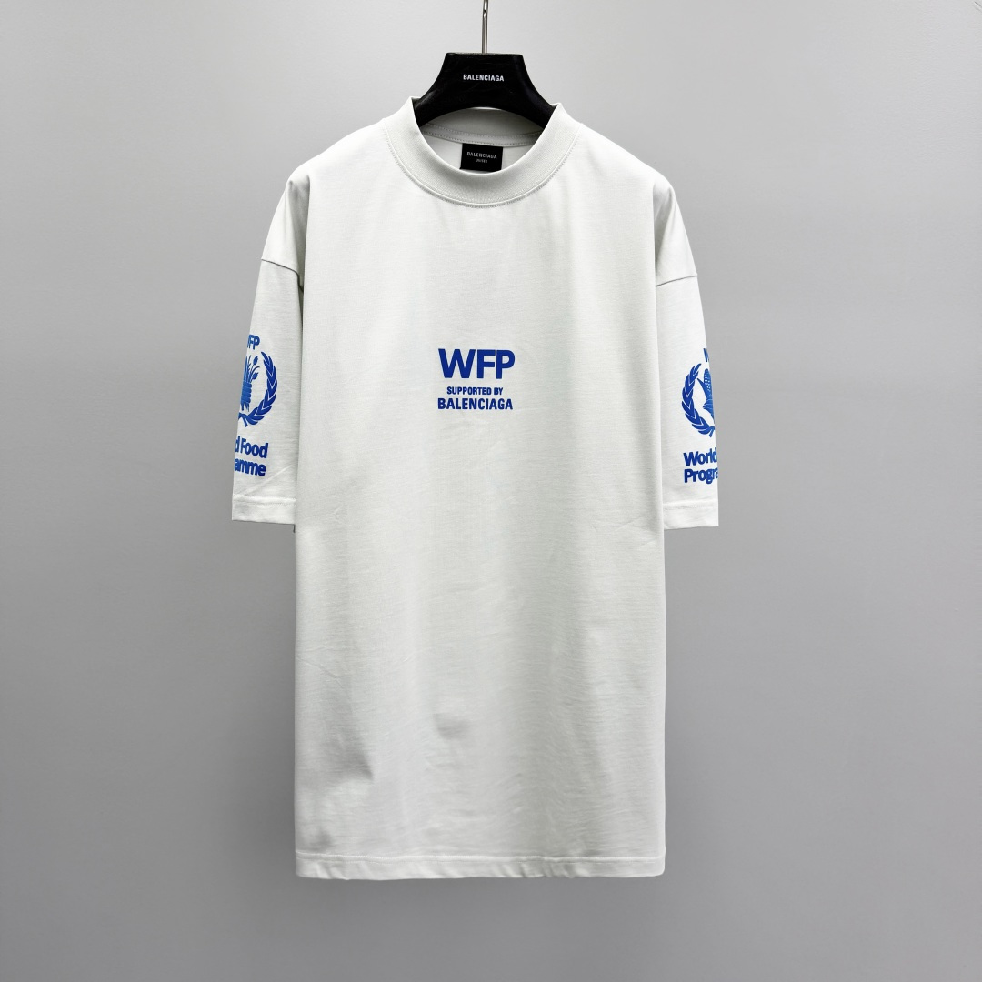 발렌시아가 프린트 코튼 라운드넥 니트 41321 Balenciaga T Shirt