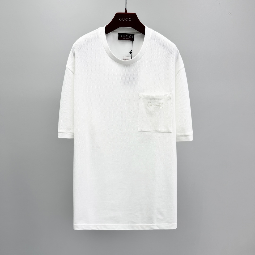 구찌 자수 코튼 라운드넥 반팔 티셔츠 남성 41336 Gucci T Shirt