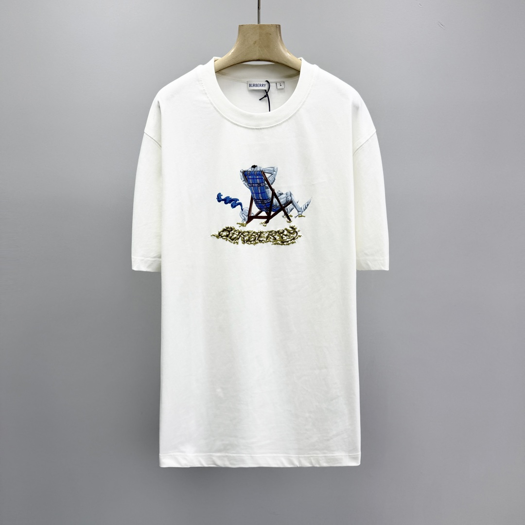 버버리 비치 라이더 코튼 크루넥 티셔츠 41270 Burberry T Shirt