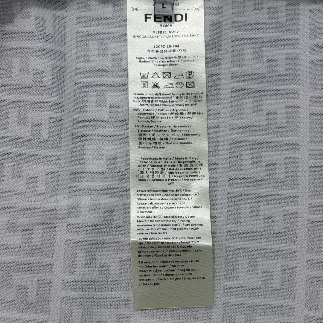 펜디 로고 프린트 반팔 폴로셔츠 남성용 상세 이미지 9