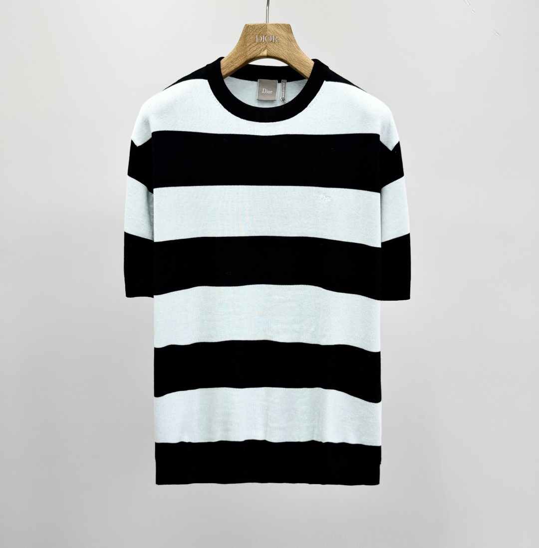 디올 자수 프린트 스트라이프 니트 41268 Dior T Shirt