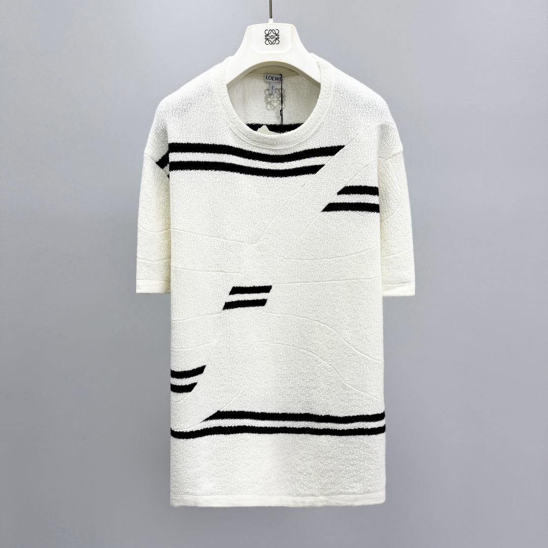 로에베 애너그램 자수 스트라이프 반팔 티셔츠 41223 Loewe T Shirt