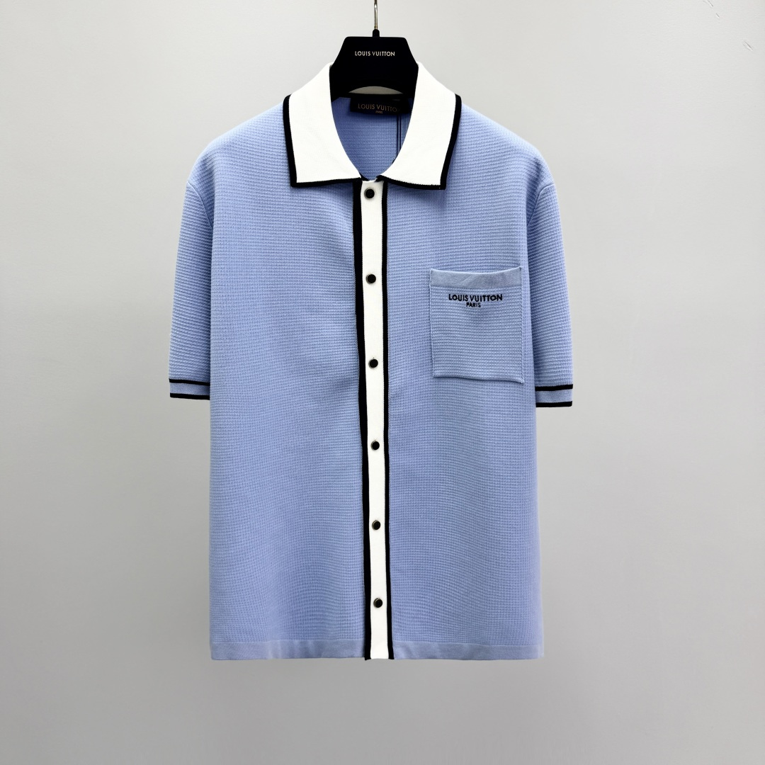 루이비통 2026SS 프린트 코튼 카라 폴로셔츠 남성 41316 Louis Vuitton T Shirt