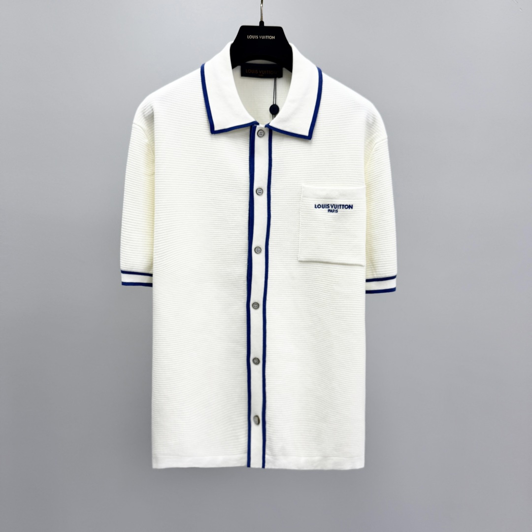 루이비통 2026SS 프린트 코튼 카라 폴로셔츠 남성 41317 Louis Vuitton T Shirt