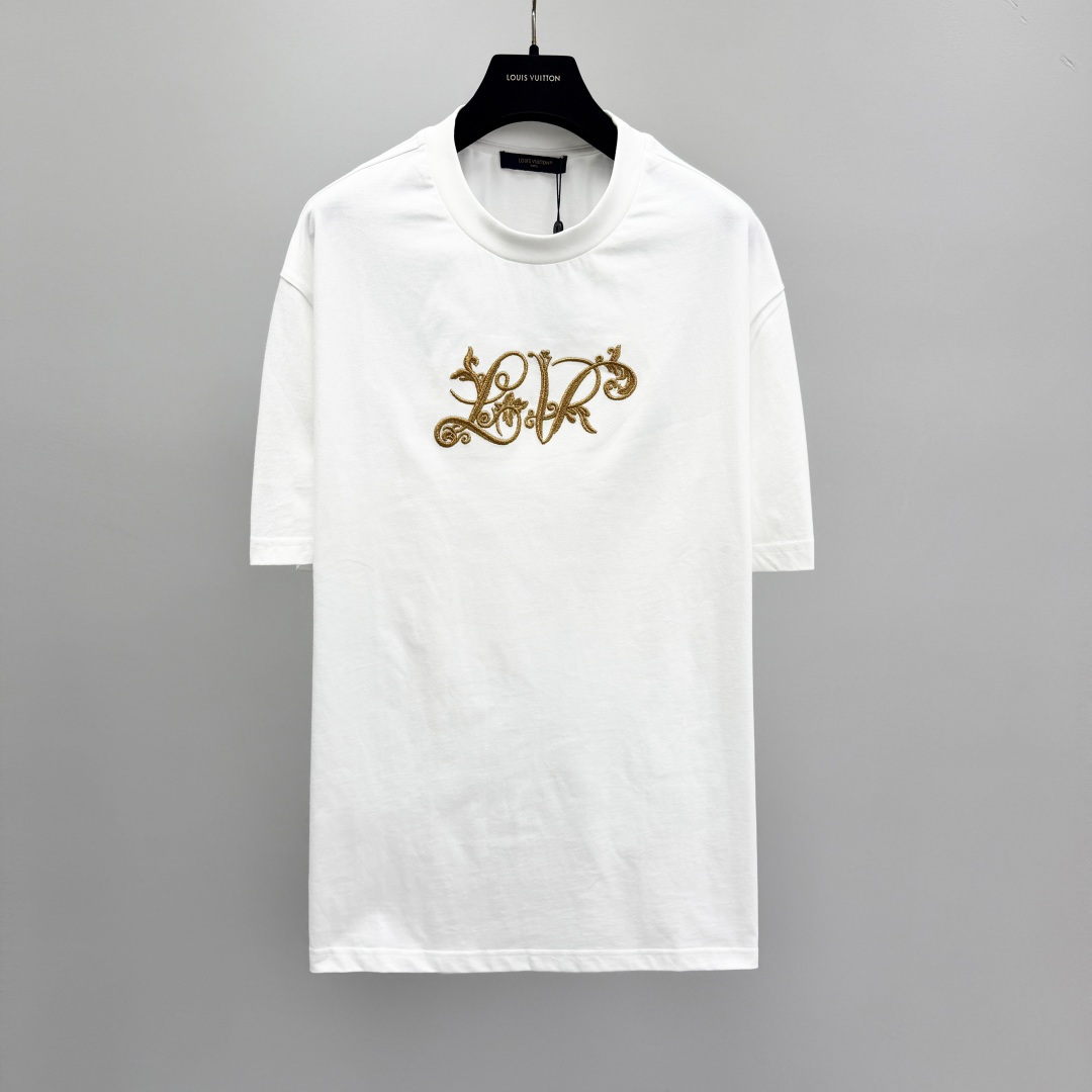 루이비통 로고 자수 프린트 반팔 티셔츠 41217 Louis Vuitton T Shirt