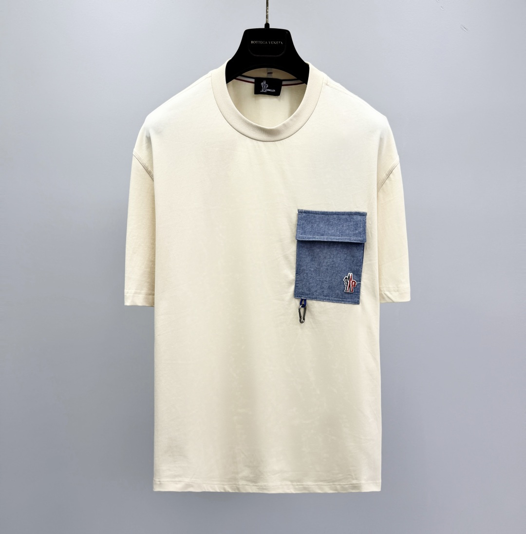 몽클레어 데님 포켓 코튼 블렌드 티셔츠 41406 Moncler T Shirt