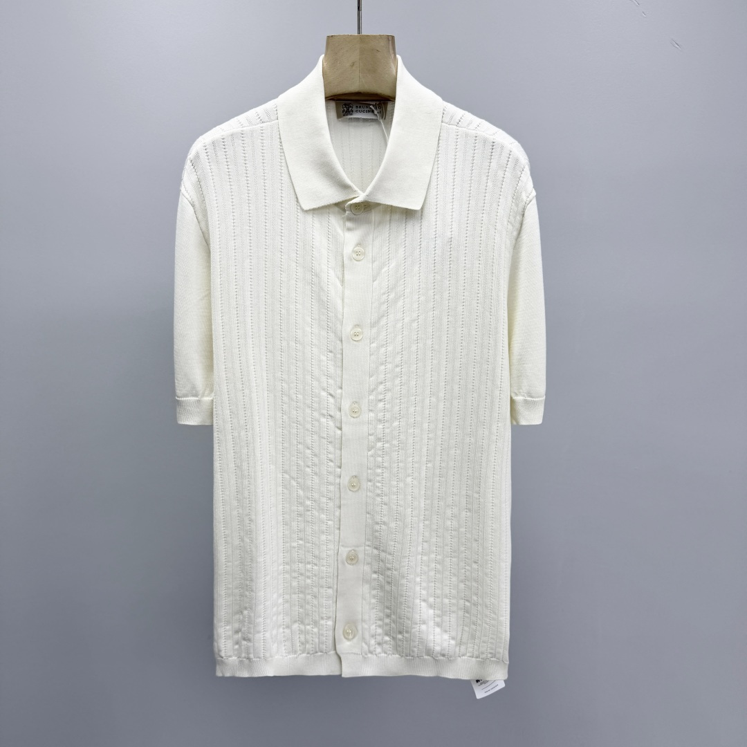 브루넬로 쿠치넬리 2026SS 코튼 카라 41400 Brunello Cucinelli T Shirt