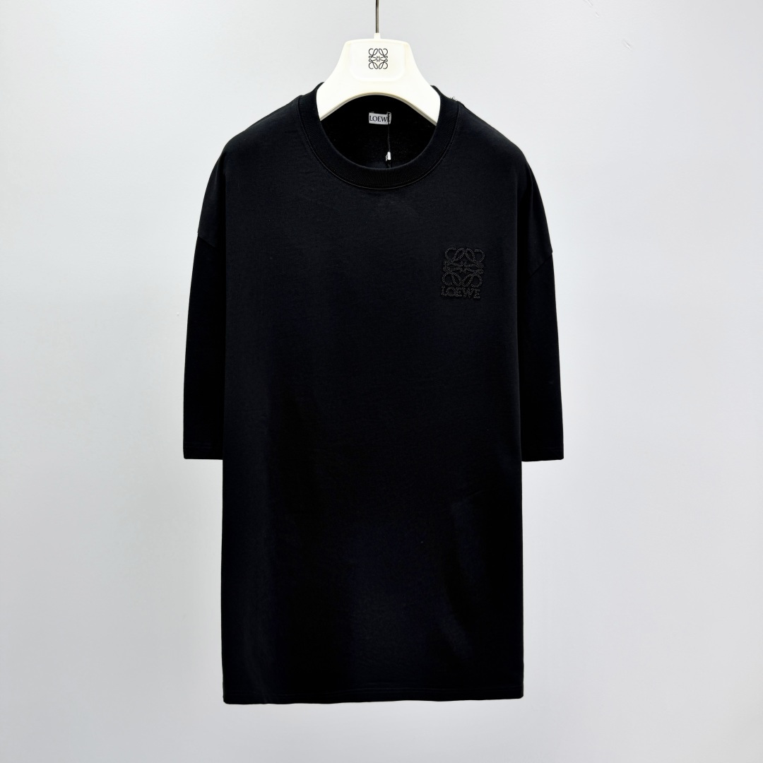 로에베 2026SS 자수 코튼 오버핏 반팔 티셔츠 남성 41359 Loewe T Shirt