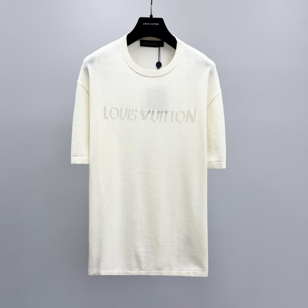 루이비통 2026FW 프린트 코튼 캐시미어 반팔 티셔츠 41295 Louis Vuitton T Shirt