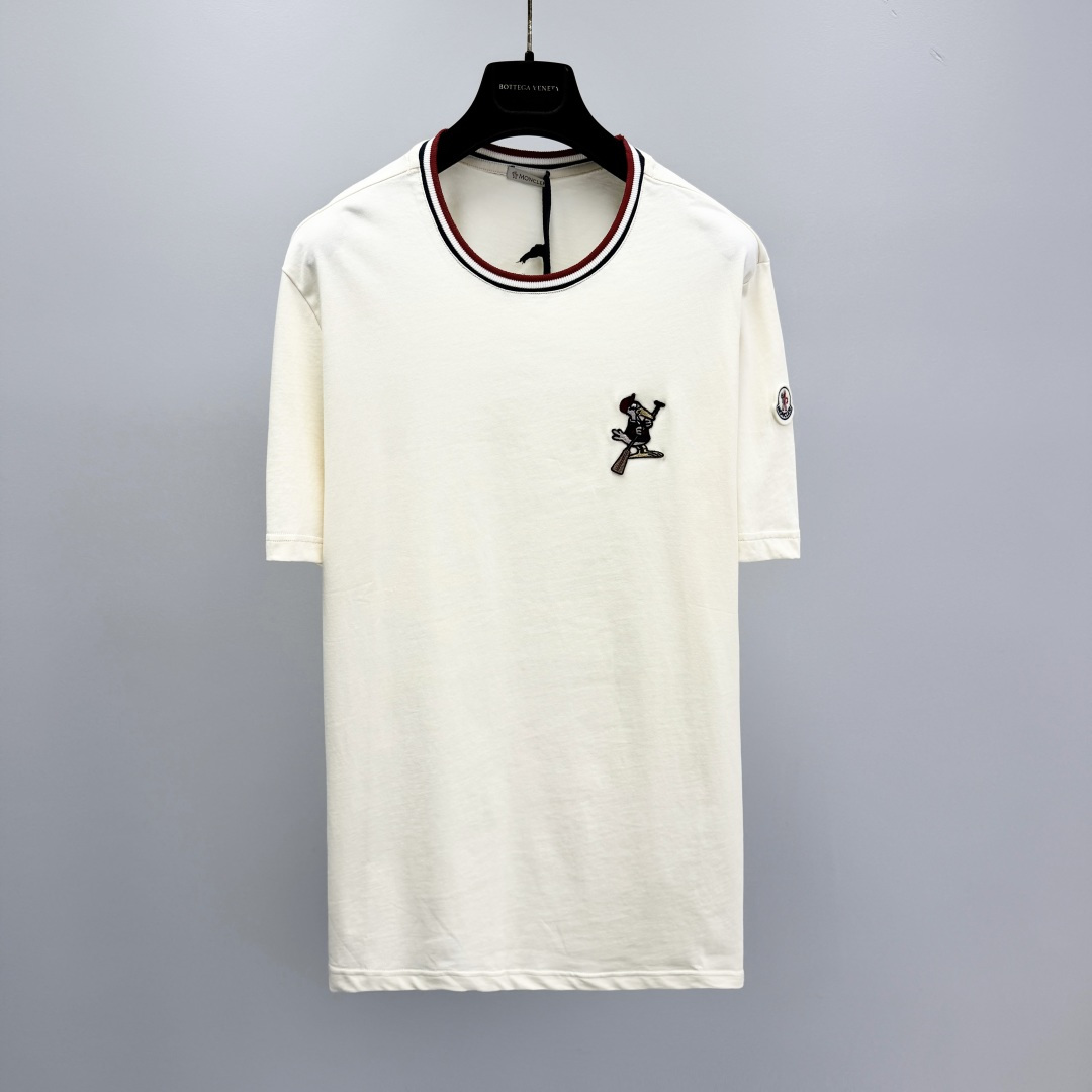 몽클레어 로고 프린트 패치 니트 남성 41213 Moncler T Shirt