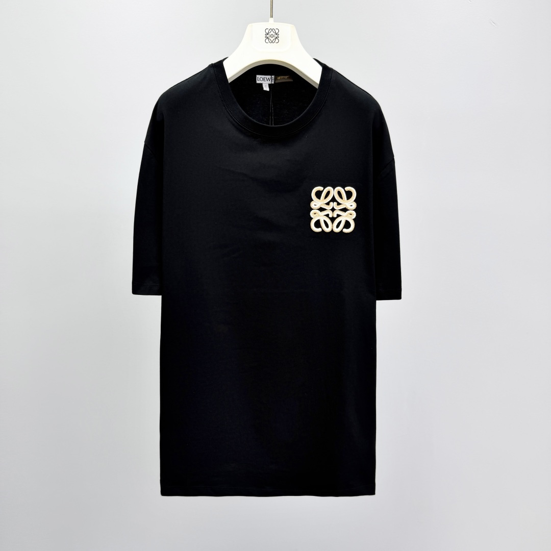 로에베 애너그램 자수 코튼 반팔 티셔츠 41208 Loewe T Shirt