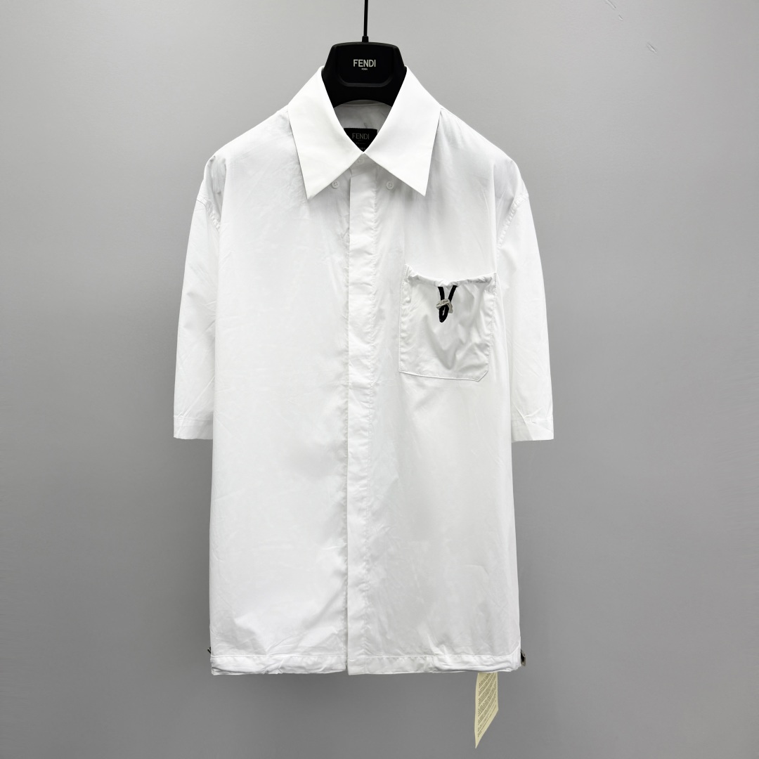 펜디 자수 코튼 오버핏 반팔 셔츠 41205 Fendi T Shirt