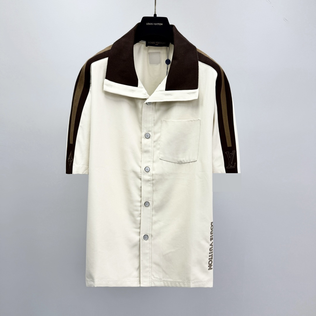 루이비통 2026SS 스트라이프 코튼 셔츠 남성 41202 Louis Vuitton T Shirt