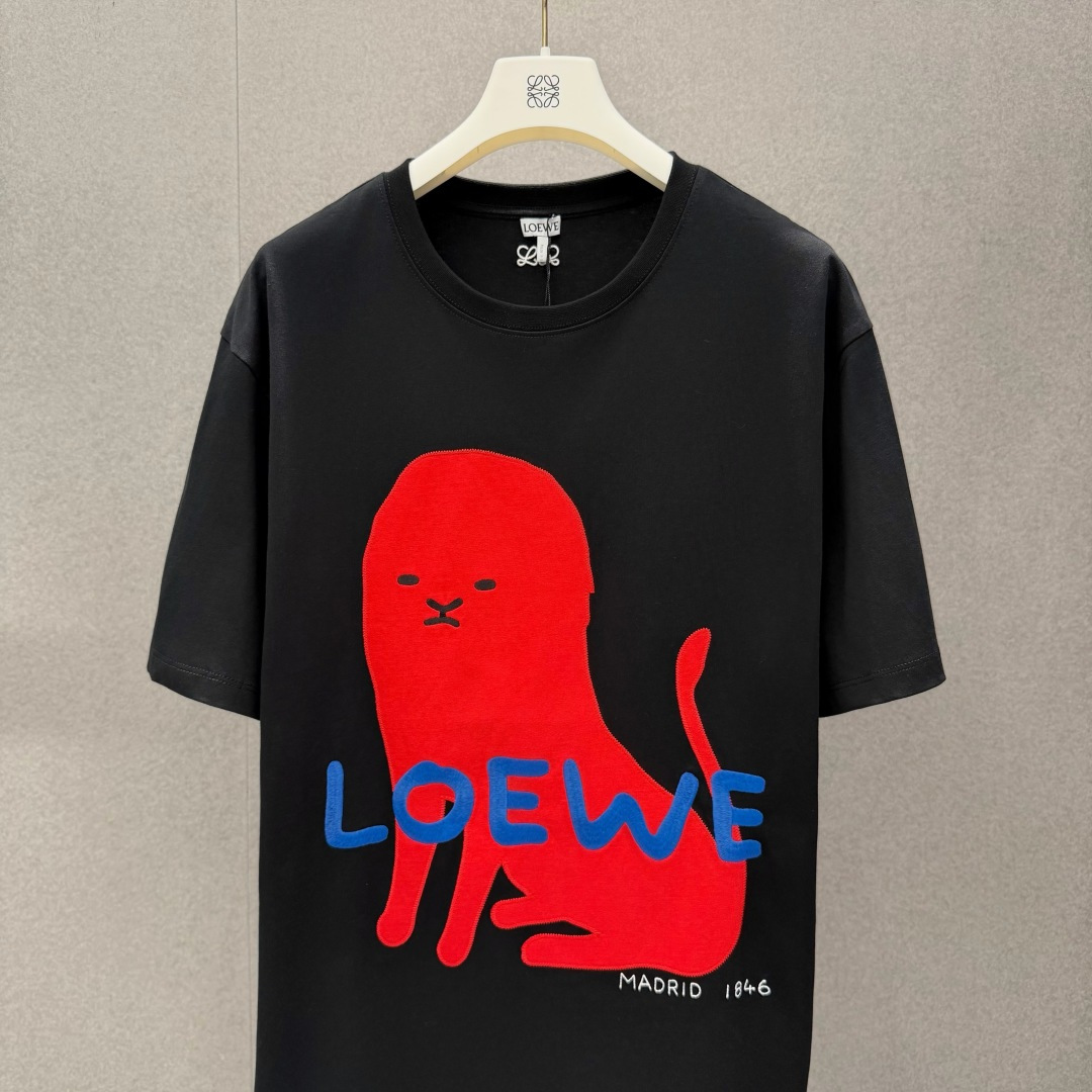 로에베 코마 코튼 루즈핏 남성 반팔 티셔츠 113792 이미지 3