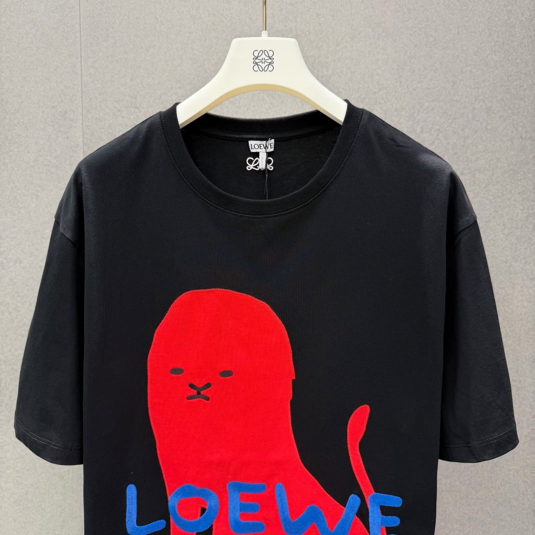 로에베 코마 코튼 루즈핏 남성 반팔 티셔츠 113792 이미지 4