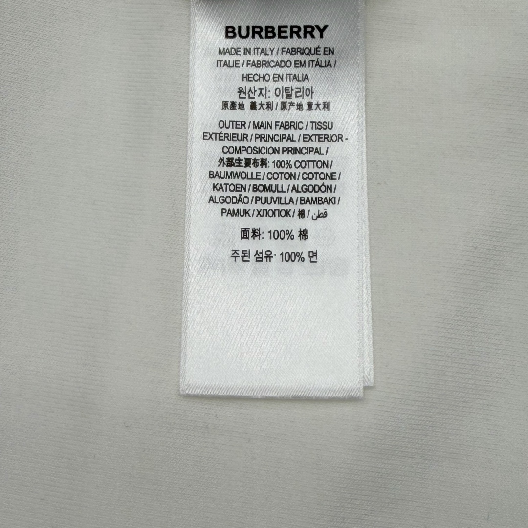 버버리 레터 승마 자수 코튼 남성 반팔 티셔츠 113754 이미지 9