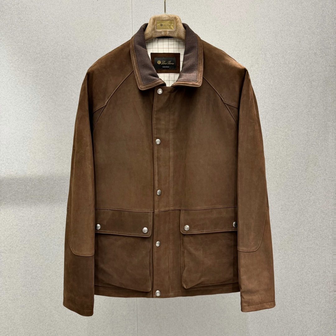 로로피아나 벨트 코듀로이 트림 남성 자켓 138965