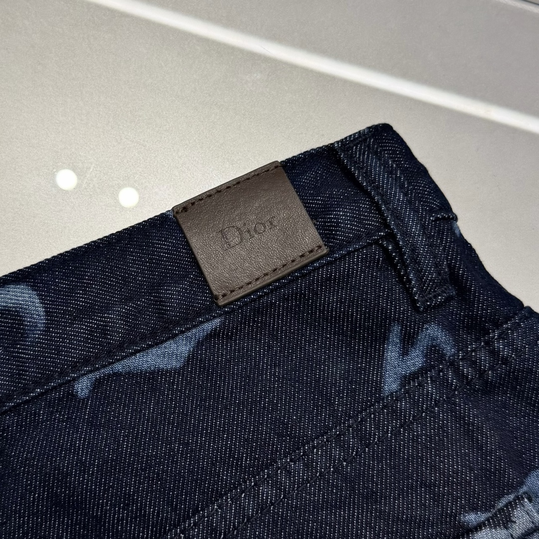 Dior Floral Print Denim Cargo Shorts