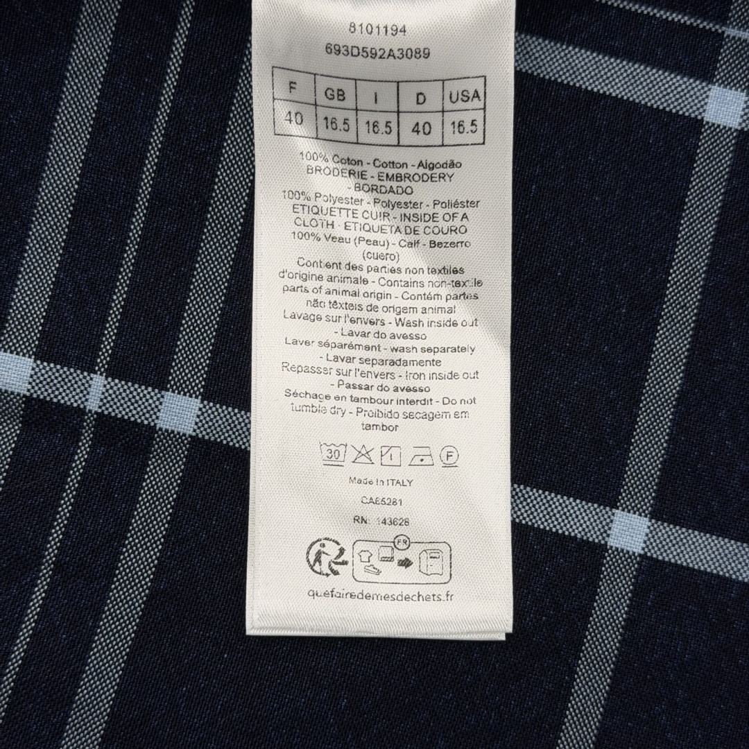 디올 체크 면 긴팔 재킷 셔츠 상세 이미지 10