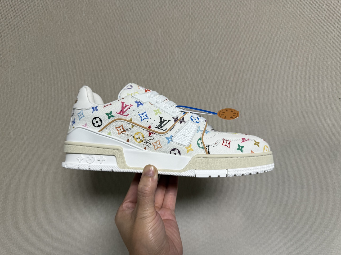 LV路易威登Louis Vuitton Trainer Sneaker Low休闲运动文化百搭篮球板鞋 白三彩