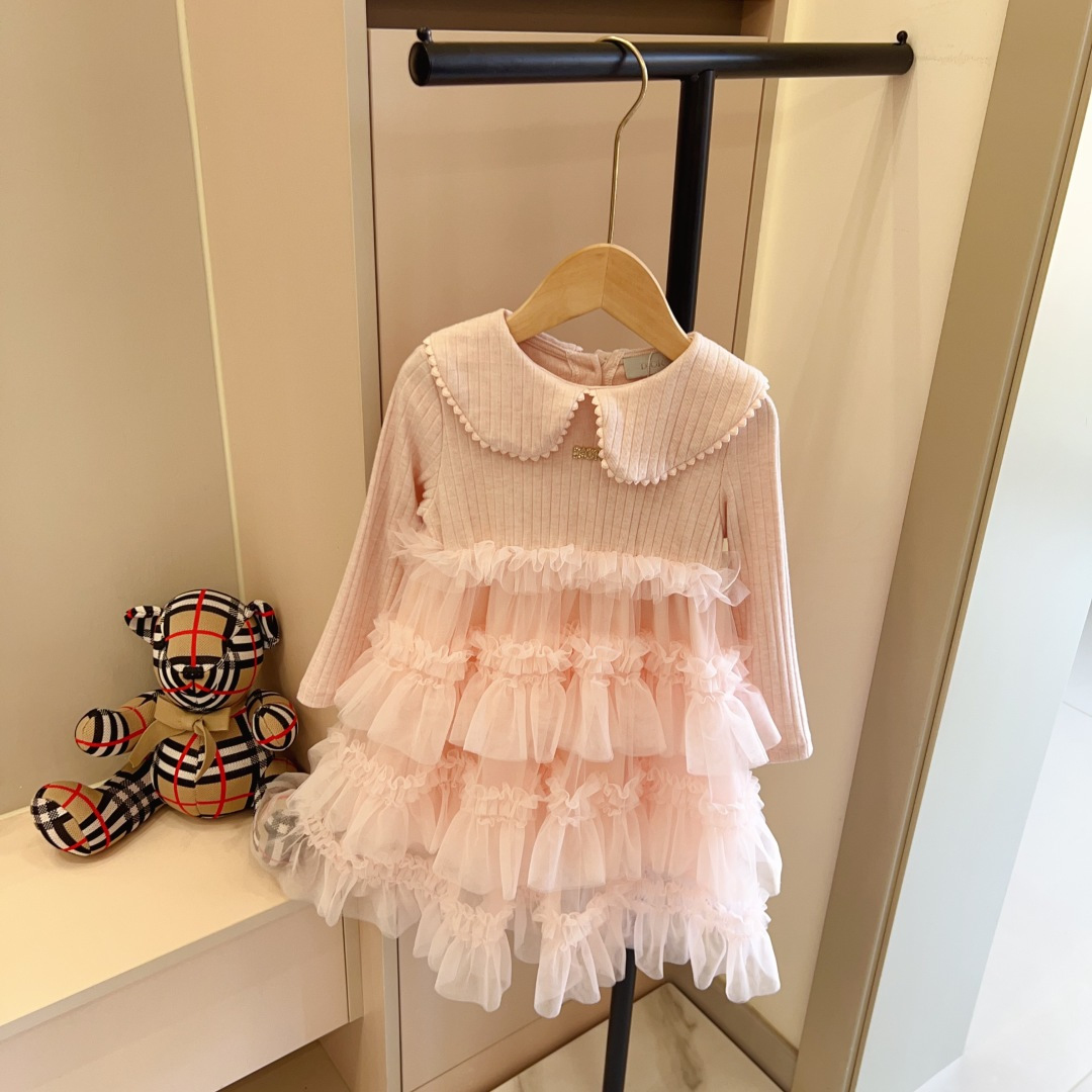 90-140cm 118 metros de carrera, vestido de princesa para niña de 26 años, manga larga, cuello de muñeca, rosa de Dior, …