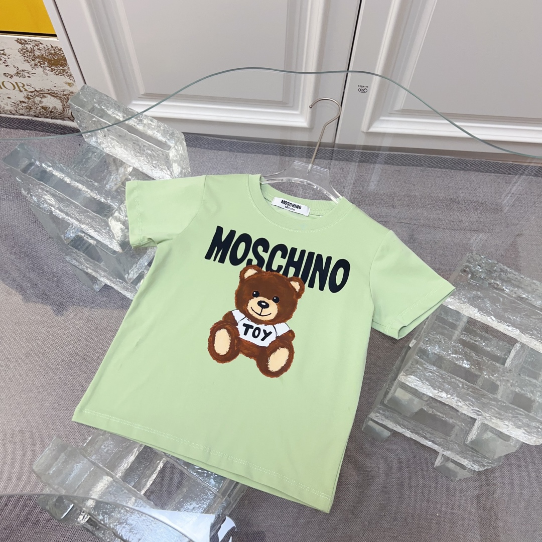 90-150cm sin menos 59 160-170㎝ 69 Moschino cuello redondo nuevo mismo estilo de mostrador camiseta casual de manga ragl…