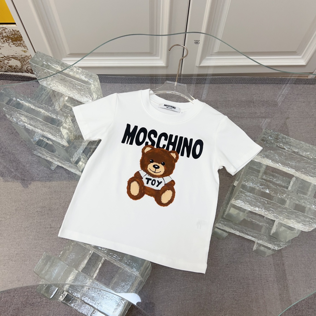 Blanco 90-150cm sin menos 59 160-170㎝ 69 Moschino cuello redondo nuevo mismo estilo de mostrador camiseta casual de man…