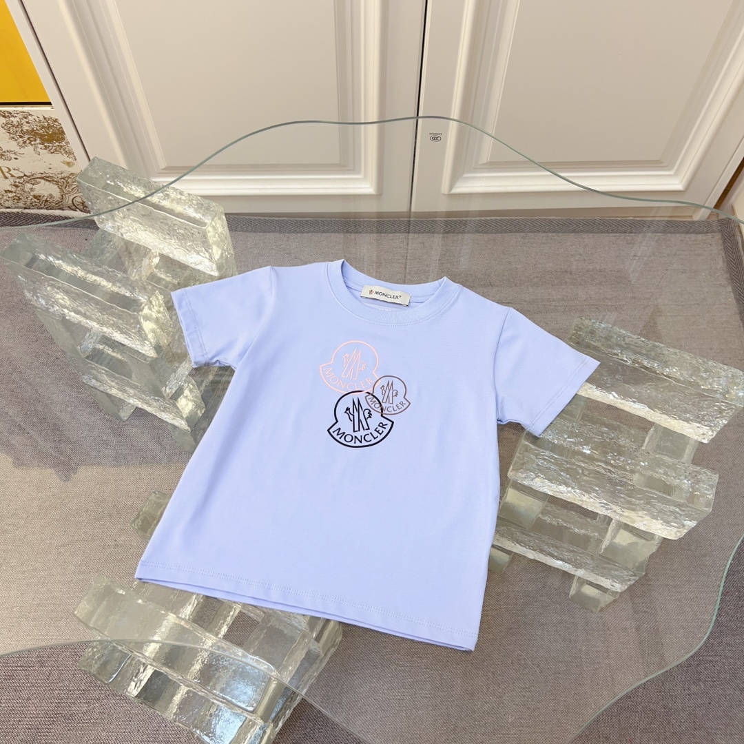 Azul claro 90-150cm sin menos 49 160-170㎝ 59 Camiseta de manga corta de cuello redondo nuevo de la tienda M, misma vers…
